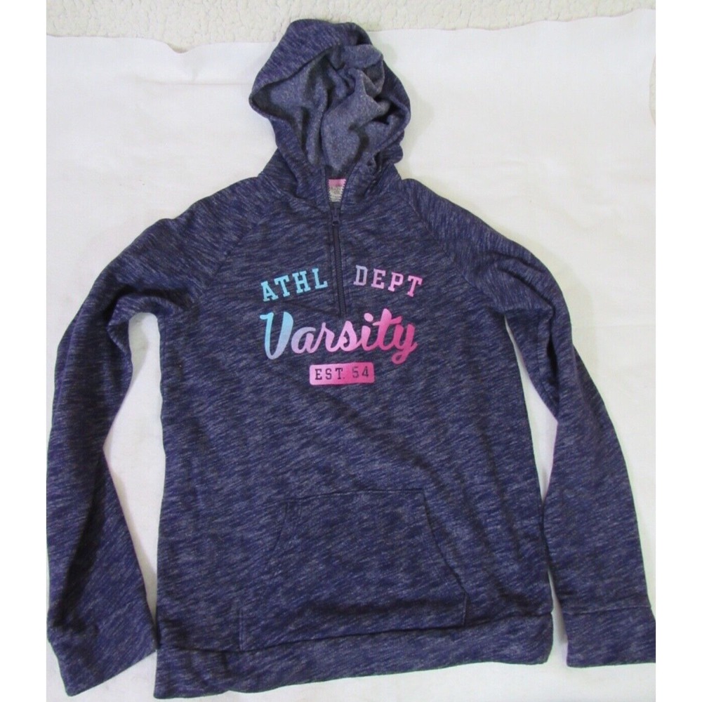 DANSKIN NOW Varsity Girls Fleece Lined Purple Hoodie Sweater Sz XL 14-16 Youth